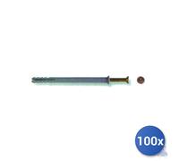 100x Fischer Tassello Con Vite In Nylon N-S, Premontata E-100 Mm 8X60