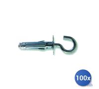 100x Fischer Tassello Occhiolo Abierto Acero Grigio E-100 9,1 mm