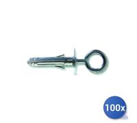 100x Fischer Tassello Ochiolo Cerrado Acero E-100 9,3 mm 9 Gris