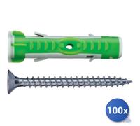 100x Maurer Tassello Bicomponente Universal Plus Con Tornillo TPS E-100 Mm 6X35