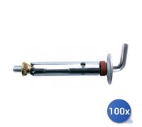 100x Maurer Tassello Mini M6 Zincado E-100 Gancho Corto