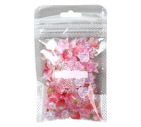 100X Nail Bunny Charm - Strawberry Bow Decor | Lindo Manicure Tips Embellishment, Versatile Art for Dating Daily Commuting, Event Accessory for Styling, Lovely Professional Kit Tool