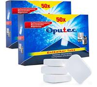 100x Oputec Pastillas descalcificadoras para máquinas de café y espresso: Pastillas descalcificadoras/pastillas de descalcificación - De aplicación universal: Jura, Senseo, Siemens, Tassimo, Delonghi