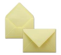 100x sobres B6 - 17,5 x 12,5 cm - Amarillo pastel - Adhesivo húmedo con solapa puntiaguda - 120 g/m² - Para boda, tarjetas de felicitación, invitaciones