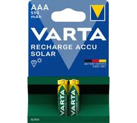 100x Varta AAA Recharge Accu Solar HR03 Batería Micro 550 mAH NiMh 50x 2er Bl...