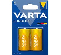 100x Varta Longlife C LR14 Baby 1.5V Batería Alcalina 2 Blister MN1400