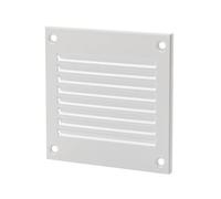 100x100mm Rejilla de Ventilación con Mosquitera - Rejillas de Aireación Metálicas - Acero, Blanco