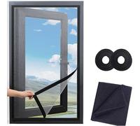 100x140cm Mosquitera Ventana, Malla Mosquitera para Ventanas, Malla Contra Insectos Mosquitera, Red de Insectos Ajustable, Tela Mosquitera con Cintas Autoadhesivas para Ventanas