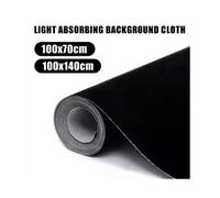 (100x70cm) Fondo fotográfico negro de tela absorbente de luz para pantallas, imágenes artísticas y fondo