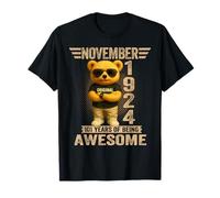 101 años noviembre 1924 Oso de Peluche 101 cumpleaños Mujer Camiseta
