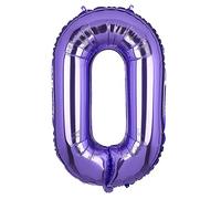 101 CM Grande Morado Número 0 Foil Globo Mylar Gigante Niña Helio Globos Suministros de Decoración de Fiesta de Cumpleaños Bebé