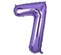 101 CM Grande Morado Número 7 Foil Globo Mylar Gigante Niña Helio Globos Suministros de Decoración de Fiesta de Cumpleaños Bebé