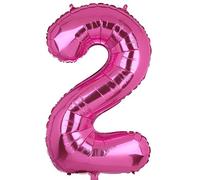 101 CM Grande Rosa Número 2 Foil Globo Mylar Gigante Niña Helio Globos Suministros de Decoración de Fiesta de Cumpleaños Bebé