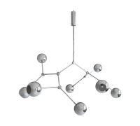 101 Copenhagen Drop Globe, lámpara de araña, cromo - b. 150 cm - 500 cm