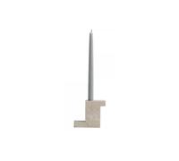 101 Copenhagen [W0724] [W0724] Brick Candle Holder, Tall - Limestone, Height 5 cm x Width 7,5 cm x Length 12,5 cm -