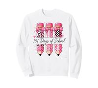 101 Days of School Lindos Lápices Rosa Maestra Niña Sudadera