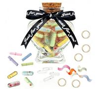 101 letras de cápsula con mensaje en una botella, carta cápsula de amor de amistad con botella de deseos de amor, regalos para parejas, regalos de cartas de amor, regalos de cosas lindas para novia