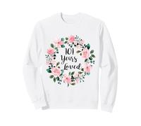 101 Years Loved Men Women 101 Years Old Cool 101st Birthday Sudadera