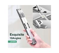 (1011-DeepGray) Soporte para computadora portátil estilo X, regolabile, pieghevole, en lega di alluminio,
