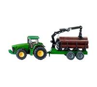 Siku Tractor John Deere 1954 remolque forestal 1:50 Metal/Plástico Verde, brazo y pinza funcionales