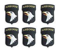 101st Airborne Scraming Eagles - US Military Logo Army - Juego de 6 parches bordados para planchar