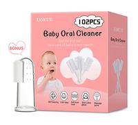 102 limpiadores de lengua de bebé, limpiador oral para bebés recién nacidos, cepillo de dientes desechable para bebés limpia la boca del bebé, limpiador de goma de gasa, cuidado dental para bebés de