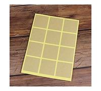 102 Pcs en blanco de etiquetas autoadhesivas plaza de embalaje sellado Sellos Kraft de la etiqueta engomada de papel del arte de DIY 1.38x1.38 pulgadas