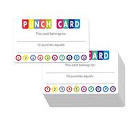 102 PCS Tarjetas Perforadas. Tarjeta de recompensa por Lealtad de incentivos para el Aula de Negocios (versión Inglesa 9 x 5 cm)