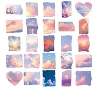 102 Pegatinas de Paisaje de Cielo Estrellado - Lote Decorativo Impermeable para Diarios, portátiles, teléfonos, álbumes de Recortes y Manualidades DIY