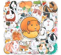 102 Pieza Guinea Pig Impermeable, Pegatinas de Vinilo Pegatinas Kawaii, Pegatinas de Animales Bonitos, Pegatinas de Dibujos Animados para Portátiles, Monopatines, Maletas, Diarios, Álbumes de Recortes