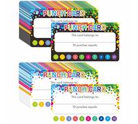 102 tarjetas de punzonado,tarjetas de recompensa,tarjetas de lealtad de recompensa para estudiantes,adecuadas para negocios, clases,comportamiento infantil,estudiantes,profesores, 3.5 "x 2", 2 estilos