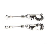 102050 anillos ovalados de acero inoxidable de 2 mm para extensión de línea de pesca con mosca (20 piezas)