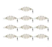 1024pcs Carp Fishing Feeder Spring Rig with Sinker and Bait Feeder Cage for Long Distance Casting and Bait Holding (10PCS)