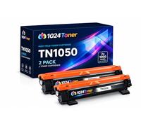 1024TONER TN1050 Cartuchos de Tóner Compatibles para Brother TN-1050, 1000 páginas/Cartucho, para HL-1110 HL-1210W DCP-1610W DCP-1612W MFC-1910W (Pack de 2)