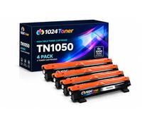 1024TONER TN1050 Pack 4 Tóner Negro Compatible con Brother TN-1050 TN-1000, 1.000 Páginas por Cartucho, para DCP-1510 DCP-1512 DCP-1610W DCP-1612W HL-1110 HL-1112 HL-1210W HL-1212W MFC-1810 MFC-1910W
