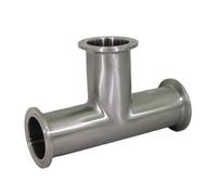 102mmPipe-119Ferrule 304 Stainless Steel Tube 3 Way Tee Pipe Fittings Tri Clamp Ferrule Flange