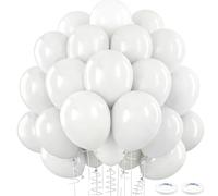 102Pcs White Balloon Set,10 Inch Matte White Balloons Bouquet with Blanco Balloon Arch Kit for Birthday Party Decoration,Wedding,Baby Shower