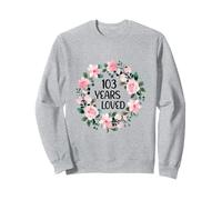 103 Years Loved Women Men 103 Years Old Cool 103rd Birthday Sudadera