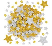 1032 calcomanías de estrellas de espuma con purpurina, calcomanías autoadhesivas grandes y pequeñas, estrellas adhesivas coloridas para manualidades, pósteres, suministros, álbumes de recortes, tabla