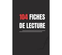 104 fiches de lecture: carnet avec des fiches à remplir pour 104 livres + index pour les retrouver facilement