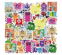 104 Pegatinas De Bloques De Números, Decoración Creativa De Pegatinas De Dibujos Animados, Pegatina Decorativa De Taza De Equipaje Diy, Pegatina Interesante, Pegatina De Graffiti Autoadhesiva