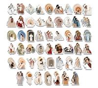 104 Pegatinas de Jesús Cristianas Estéticas - Religiosas Impermeables de la Biblia - Regalos de Vinilo para Botella de Agua, Guitarra, Portátil