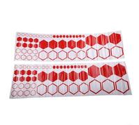 104 pegatinas decorativas para autos modernos para patrones para un aspecto elegante de carreras (rojo)