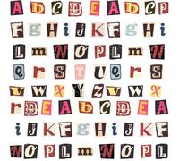 104 Piezas De Pegatinas De Letras Retro, Decorativas E Impermeables Para Embalaje De Regalo, Maletas, Computadoras Y Más