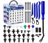 1045PCS Car Retainer Clips, Plastic Push Pin Rivets Fasteners Kit | 26 sizes heavy-duty nylon retainer clips with trim removal tools, plastic push pin rivets for bumper door panel fender