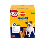 105 barritas Pedigree Dentastix Snacks Dentales para perros pequeños
