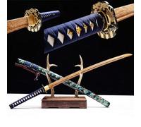 (105 cm) Espada Madera Hecha a Mano,con Vaina Espada de Guerrero Bokken,Hoja de Madera Espada Katana samurái Japonesa,para Accesorios Cosplay de Anime Colección Iaido Favor Fiesta de Entrenamiento