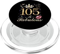 105 & Fabuloso 105 Cumpleaños 105 Años Y Fabuloso PopSockets PopGrip para MagSafe