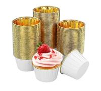 105 Piezas Moldesn Papel Magdalenas(Diámetro 7 cm),Moldes Papel Aluminio Blanco,Material resistente Minimoldes Papel Magdalenas, Moldes reutilizables,para horno y freezer