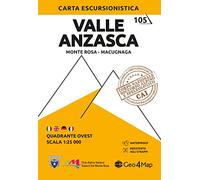 105 Valle Anzasca. Monte Rosa versante nord, Macugnaga 1:25.000 (Carte escursionistiche 1:25.000)